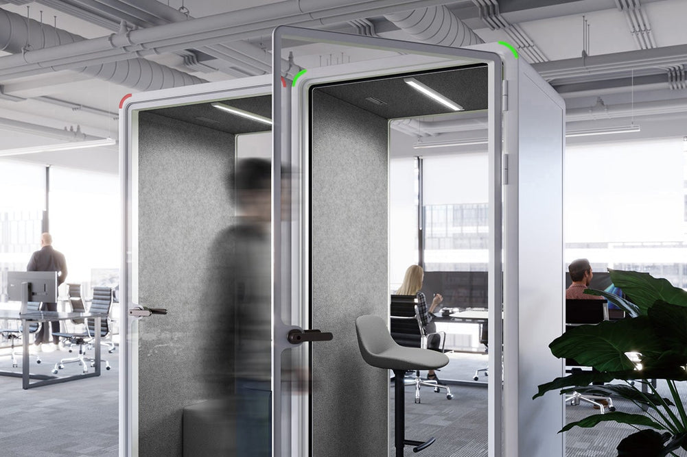 Nest Phone Booth [Acoustic Panel]-black dark grey grey