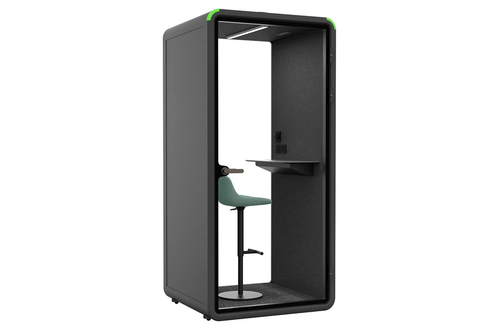 Nest Phone Booth [Acoustic Panel]-black dark grey green