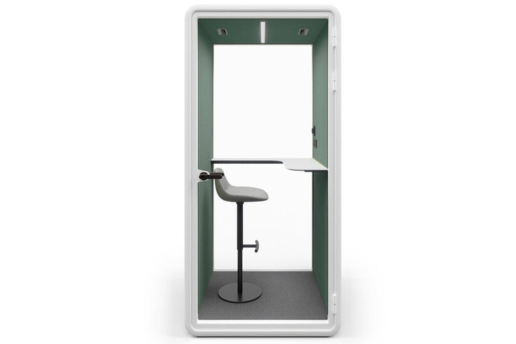 Nest Phone Booth [Echo Panel with Fabric] Jasonl white green fabric grey