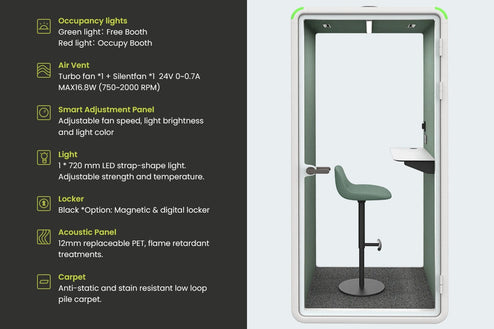 Nest Phone Booth [Acoustic Panel with Fabric]