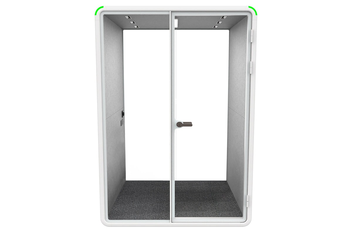 Nest Room Booth with Quadro A Table [Echo Panel]-black dark grey grey