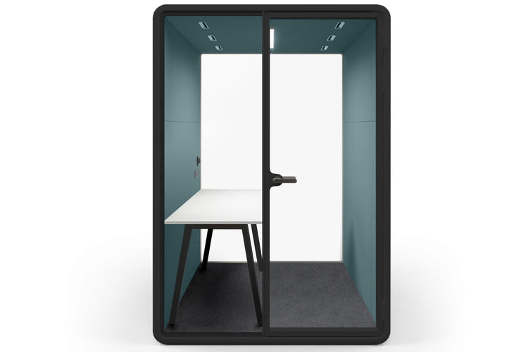 Nest Room Booth with Quadro A Table [Echo Panel With Fabric] Jasonl black blue fabric none