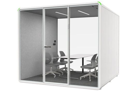 Nest XL Meeting Booth [Echo Panel] Jasonl white light grey table