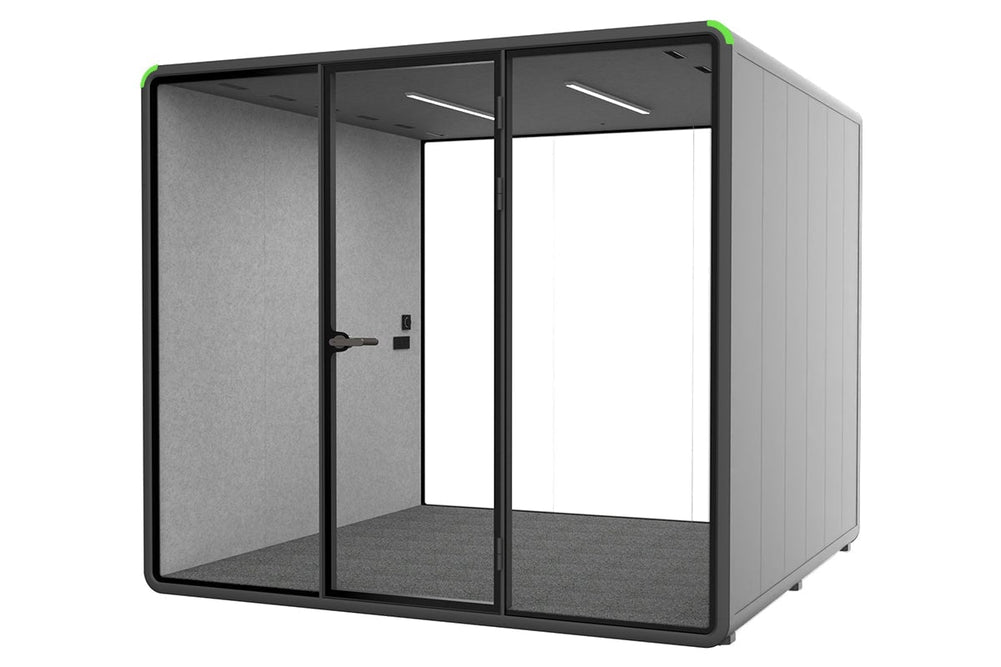 Nest XL Meeting Booth [Acoustic Panel]-black light grey none