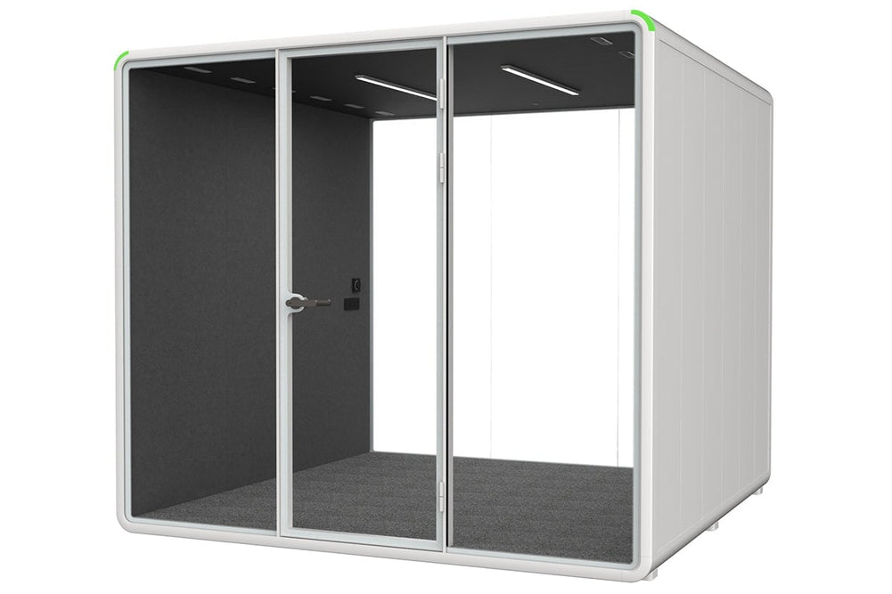 Nest XL Meeting Booth [Acoustic Panel]-white dark grey none
