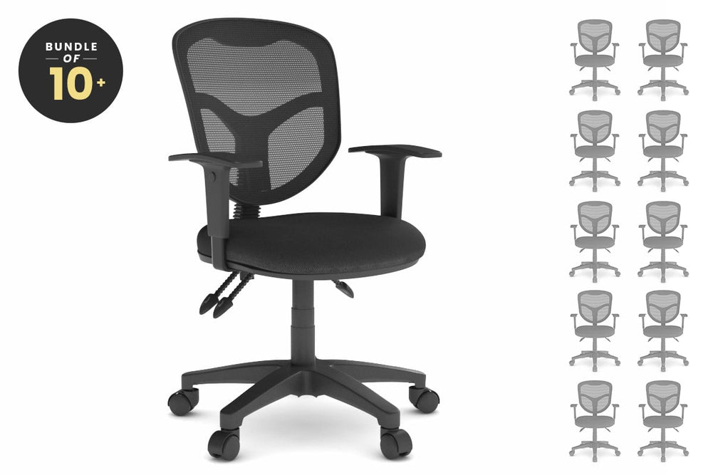Plover Ergonomic Office Chair - Mesh Back-black black height adjustable 
