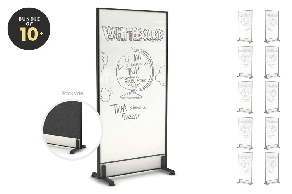 Productify Activity Based Partition Screen - Whiteboard/ Acoustic Felt Board [1800H x 900W]-fixed  
