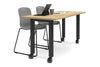 Quadro 80mm Cylinder Leg Mobile Table [1800L x 700W] - Thumbnail 7 