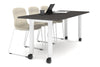 Quadro 80mm Cylinder Leg Mobile Table [1800L x 800W] - Thumbnail 5 