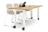 Quadro 80mm Cylinder Leg Mobile Table [1800L x 800W] - Thumbnail 3 