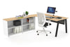 Quadro A Executive Setting - Black Frame [1800L x 800W with Cable Scallop] - Thumbnail 19 