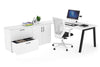 Quadro A Executive Setting - Black Frame [1800L x 800W with Cable Scallop] - Thumbnail 5 