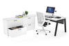 Quadro A Executive Setting - Black Frame [1800L x 800W with Cable Scallop] - Thumbnail 12 