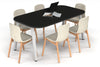 Quadro A Leg Modern Boardroom Table - Large Rounded Corners [1800L x 1000W with Large Rounded Corners] - Thumbnail 5 