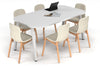 Quadro A Leg Modern Boardroom Table - Large Rounded Corners [1800L x 1000W with Large Rounded Corners] - Thumbnail 1 