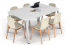 Quadro A Leg Modern Boardroom Table - Large Rounded Corners [1800L x 1200W with Large Rounded Corners] - Thumbnail 1 