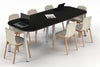 Quadro A Leg Modern Boardroom Table - Large Rounded Corners [2400L x 1000W with Large Rounded Corners] - Thumbnail 7 