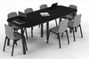 Quadro A Leg Modern Boardroom Table - Large Rounded Corners [2400L x 1000W with Large Rounded Corners] - Thumbnail 8 
