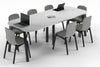 Quadro A Leg Modern Boardroom Table - Large Rounded Corners [2400L x 1000W with Large Rounded Corners] - Thumbnail 5 