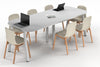 Quadro A Leg Modern Boardroom Table - Large Rounded Corners [2400L x 1000W with Large Rounded Corners] - Thumbnail 1 