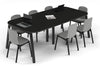 Quadro A Leg Modern Boardroom Table - Large Rounded Corners [2400L x 1200W with Large Rounded Corners] - Thumbnail 8 