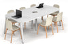 Quadro A Leg Modern Boardroom Table - Large Rounded Corners [2400L x 1200W with Large Rounded Corners] - Thumbnail 1 
