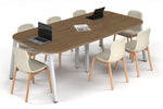 Quadro A Leg Modern Boardroom Table - Large Rounded Corners [2400L x 1200W with Large Rounded Corners]