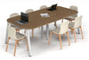Quadro A Leg Modern Boardroom Table - Large Rounded Corners [2400L x 1200W with Large Rounded Corners] - Thumbnail 4 