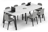 Quadro A Leg Modern Boardroom Table - Large Rounded Corners [2400L x 1200W with Large Rounded Corners] - Thumbnail 5 