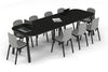 Quadro A Leg Modern Boardroom Table - Large Rounded Corners [3000L x 1000W with Large Rounded Corners] - Thumbnail 8 