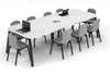 Quadro A Leg Modern Boardroom Table - Large Rounded Corners [3000L x 1200W with Large Rounded Corners] - Thumbnail 5 