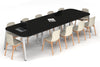 Quadro A Leg Modern Boardroom Table - Large Rounded Corners [3600L x 1200W with Large Rounded Corners] - Thumbnail 7 