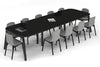 Quadro A Leg Modern Boardroom Table - Large Rounded Corners [3600L x 1200W with Large Rounded Corners] - Thumbnail 8 