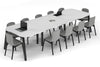 Quadro A Leg Modern Boardroom Table - Large Rounded Corners [3600L x 1200W with Large Rounded Corners] - Thumbnail 5 