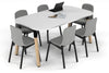 Quadro A Leg Modern Boardroom Table Wood Legs - Large Rounded Corners [1800L x 1000W with Large Rounded Corners] - Thumbnail 5 