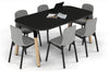 Quadro A Leg Modern Boardroom Table Wood Legs - Large Rounded Corners [1800L x 1000W with Large Rounded Corners] - Thumbnail 7 