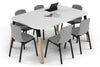 Quadro A Leg Modern Boardroom Table Wood Legs - Large Rounded Corners [1800L x 1200W with Large Rounded Corners] - Thumbnail 5 