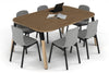 Quadro A Leg Modern Boardroom Table Wood Legs - Large Rounded Corners [1800L x 1200W with Large Rounded Corners] - Thumbnail 6 
