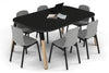 Quadro A Leg Modern Boardroom Table Wood Legs - Large Rounded Corners [1800L x 1200W with Large Rounded Corners] - Thumbnail 7 