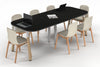 Quadro A Leg Modern Boardroom Table Wood Legs - Large Rounded Corners [2400L x 1000W with Large Rounded Corners] - Thumbnail 4 