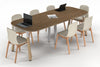 Quadro A Leg Modern Boardroom Table Wood Legs - Large Rounded Corners [2400L x 1000W with Large Rounded Corners] - Thumbnail 3 