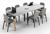 Quadro A Leg Modern Boardroom Table Wood Legs - Large Rounded Corners [2400L x 1000W with Large Rounded Corners] - Thumbnail 5 