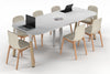 Quadro A Leg Modern Boardroom Table Wood Legs - Large Rounded Corners [2400L x 1000W with Large Rounded Corners] - Thumbnail 1 