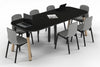 Quadro A Leg Modern Boardroom Table Wood Legs - Large Rounded Corners [2400L x 1000W with Large Rounded Corners] - Thumbnail 7 