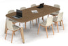 Quadro A Leg Modern Boardroom Table Wood Legs - Large Rounded Corners [2400L x 1200W with Large Rounded Corners] - Thumbnail 3 