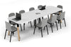 Quadro A Leg Modern Boardroom Table Wood Legs - Large Rounded Corners [3000L x 1000W with Large Rounded Corners] - Thumbnail 5 