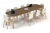 Quadro A Leg Modern Boardroom Table Wood Legs - Large Rounded Corners [3000L x 1000W with Large Rounded Corners] - Thumbnail 3 