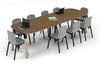 Quadro A Leg Modern Boardroom Table Wood Legs - Large Rounded Corners [3000L x 1000W with Large Rounded Corners] - Thumbnail 6 