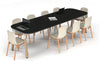 Quadro A Leg Modern Boardroom Table Wood Legs - Large Rounded Corners [3000L x 1000W with Large Rounded Corners] - Thumbnail 4 