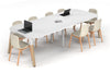 Quadro A Leg Modern Boardroom Table Wood Legs - Large Rounded Corners [3000L x 1200W with Large Rounded Corners] - Thumbnail 1 